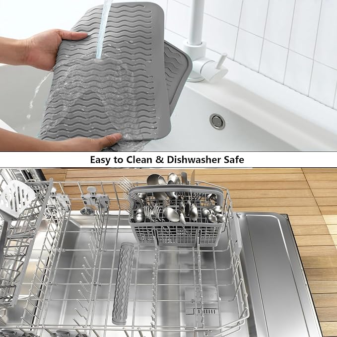 ZLR 2 Pcs Silicone Dish Drying Mats - Image 8