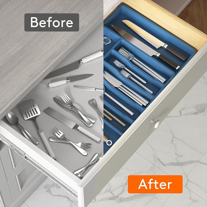 Lifewit Silverware Drawer Organizer, Expandable Utensil Tray - Image 4