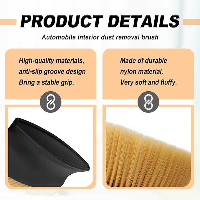 Car Detailing Brush with Ultra Soft Bristles Automotive Interior Cleaning and - Image 3