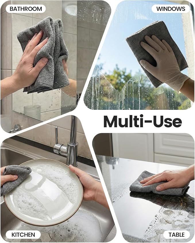 POPCHOSE Microfiber Towels 12 Pack - Image 4