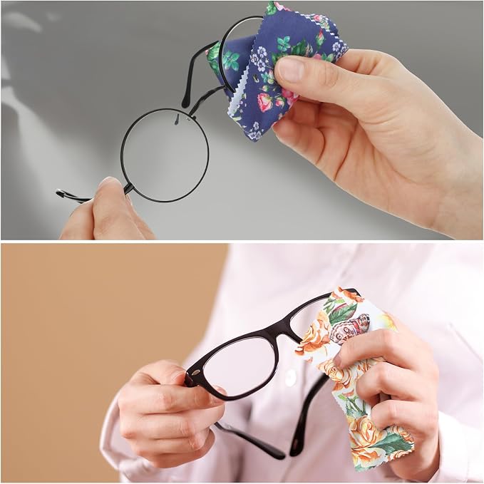 24 Pcs Flower Eyeglasses Cleaning Cloths Lens Cleaning Cloths Reusable Soft - Image 6