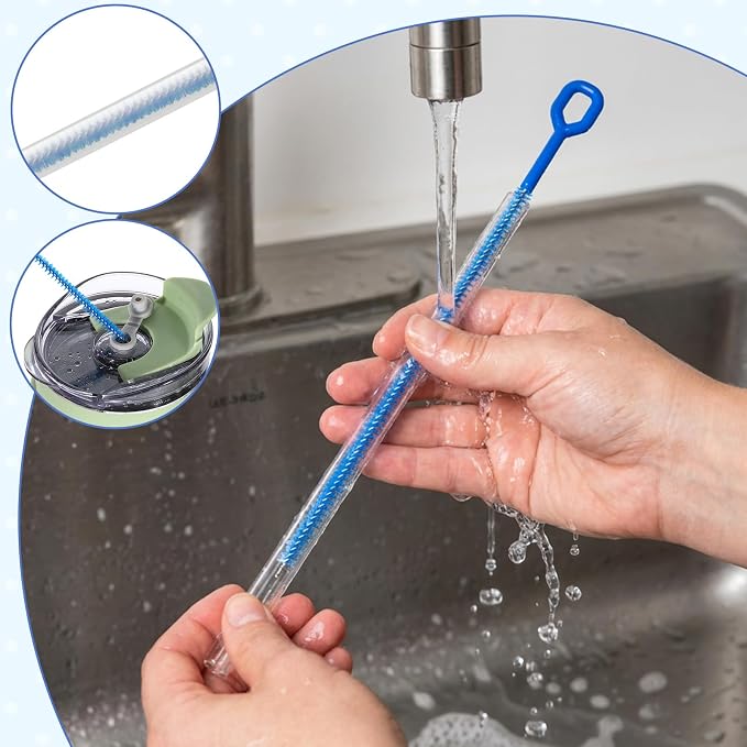 Ouligay 4PCS Straw Brushes for Cleaning Straws 12.4in Extra Long Straw Cleaner - Image 4