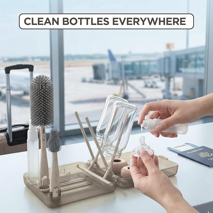 Bottle Brush Set Cleaner Silicone Brushes - Image 6
