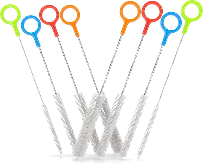 Heavy Duty Cleaning Brushes Set of 8 by Buenalife