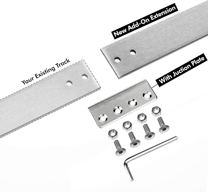 Homacer Sliding Barn Door Hardware Brushed Nickel 13ft Track by HOMACER