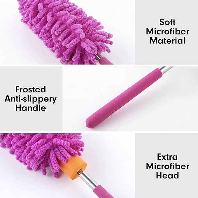 Microfiber Duster for Cleaning, Tukuos Hand Washable Dusters - Image 6