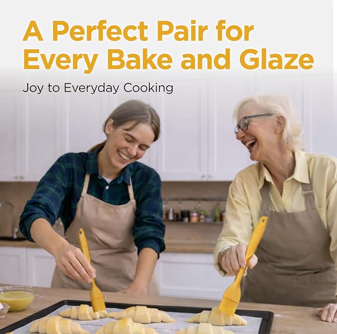 Kitchen Mama WaltzGrip Platinum Silicone Basting Pastry Brush: Set of 2 - Image 7