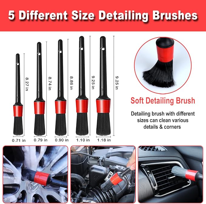 Car Detailing Kit, Car Cleaning Kit, Drill Brush Set, Car Detailing Brushes - Image 4