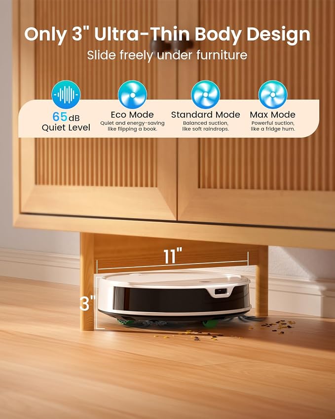 OKP Robot Vacuum and Mop Combo K5 Ultra Small Robotic Cleaner - Image 3