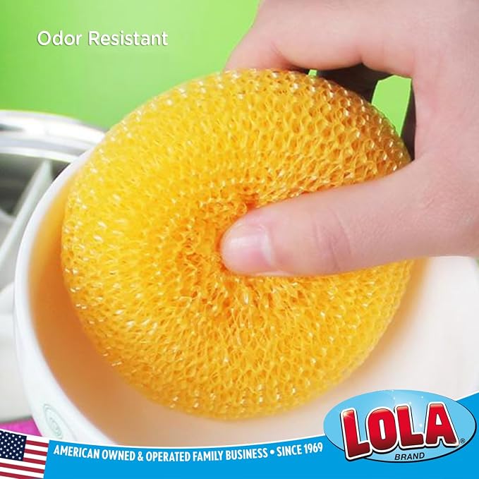 LOLA Jumbo 4" Plastic Mesh Scouring Pads, Non-Scratch, Dishwashing, Appliances - Image 3