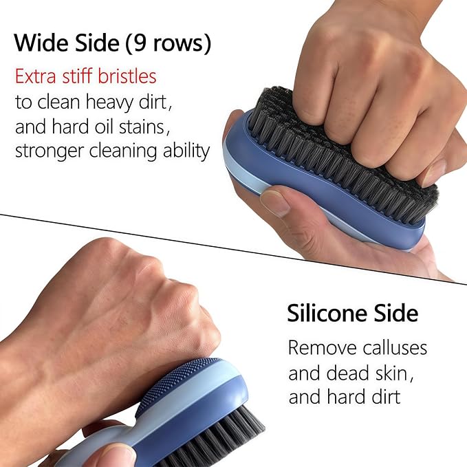 Heavy Duty Nail Brush for Cleaning Fingernails Two Sided Fingernail Scrub Brush - Image 2