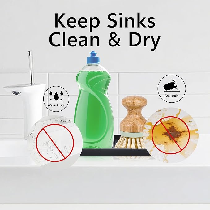 Silicone Sponge Holder Kitchen Sink Organizer Tray Dish Caddy Soap Dispenser - Image 2