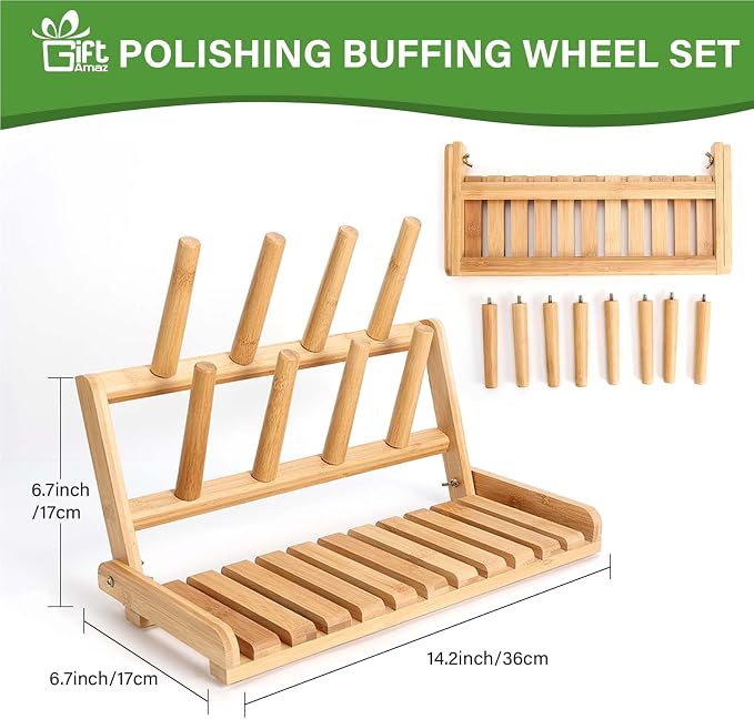 Bamboo Baby Bottle Drying Rack, Space Saving Countertop Bottle Holder Portable - Image 5