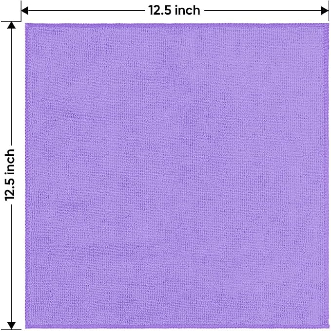 HOMEXCEL Microfiber Cleaning Cloth 12 Pack 12.5 x 12.5 Inch Microfiber Towels - Image 7