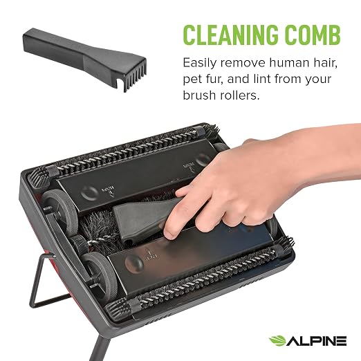 Alpine Manual Carpet Sweeper Triple Brush – Non Electric Multi-Surface Floor - Image 3