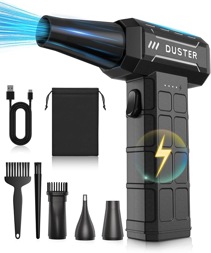 Compressed Air Duster-150, 000RPM Electric Cleaner, Rechargeable Cordless Air by Unknown