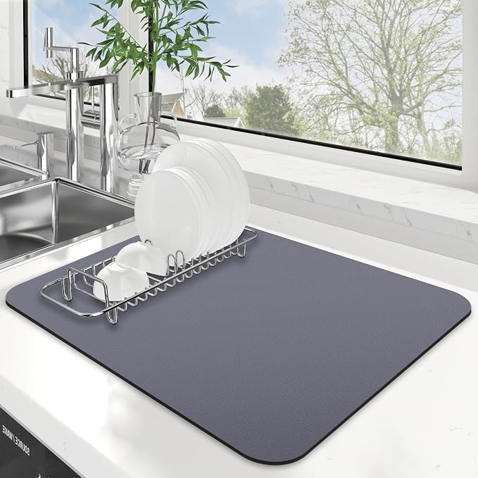 WISELIFE Dish Drying Mat Super Absorbent Drying Mat Large Dish Drying Mats by WiseLife