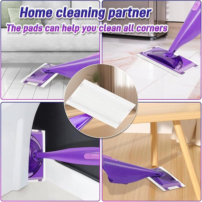 60Pack Mopping Pad Refill for Wetjet Mop Compatible - Image 7