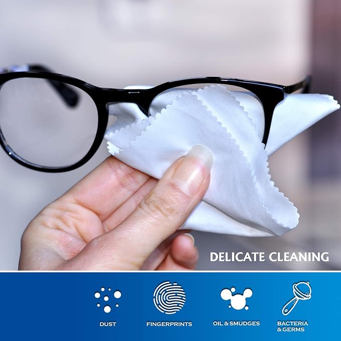AAwipes Eyeglasses Cleaning Cloth Microfiber Cleaning Cloths 30 Pack - Image 3