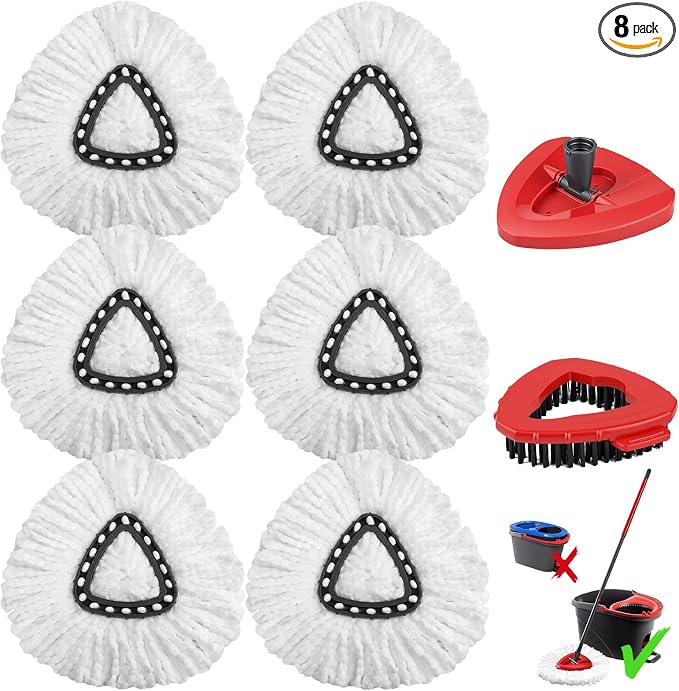 8 Pack Mop Replacement Heads by Unknown