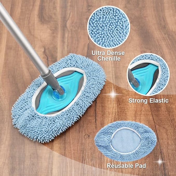 Layers Sweeper Mop Starter Kit, Small Sweeping Flat Mop - Image 6