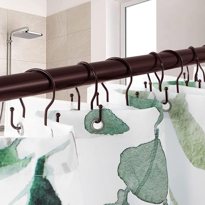 24 Pack Double Shower Curtain Hooks Rings, TENOVEL Double Sided Shower Curtain - Image 5