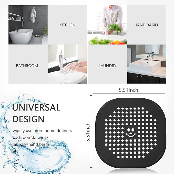 Drain Cover Hair Catcher Drain Plug Hair Stopper Drain Protector - Image 5