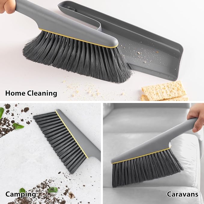 Small Broom and Dustpan Set, Hand Mini Dust-Pan and Brush, Handheld Portable - Image 6