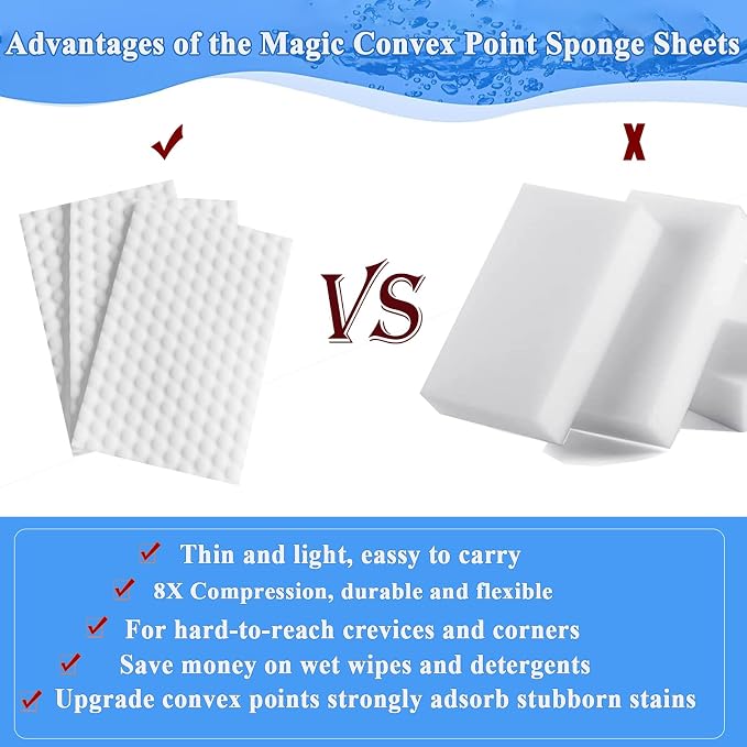 Magic Sponge Eraser Sheets, Thin Disposable Magic Cleaning Pads Wipes - Image 7