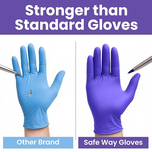 SafeWay Nitrile Disposable Gloves — Multi-Purpose Powder-Free, Medical Use - Image 4