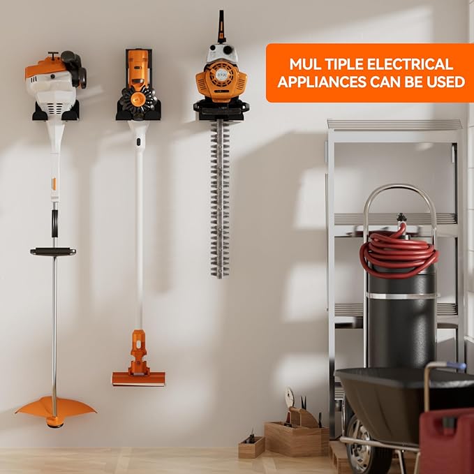 Garage Organization Storage Trimmer Rack, Garden Power Tool Hanger - Image 7