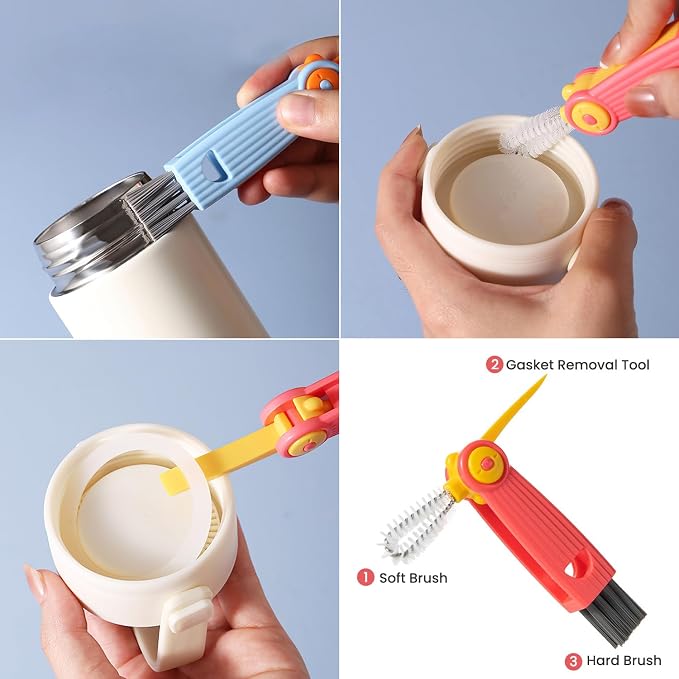 5-in-1 Baby Bottle Brush Set, Including Nylon and Silicone Bottle Brush - Image 7