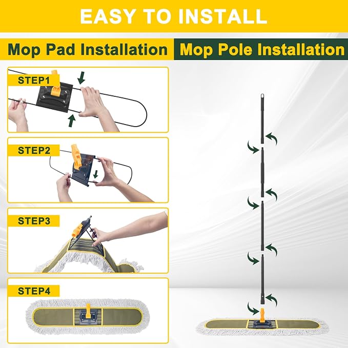 24" Commercial Dust Mops for Floor Cleaning - Image 5