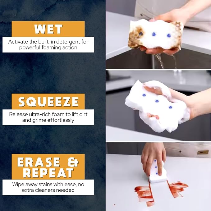 Magic Eraser Sponges 4 Pack – Thick Melamine Cleaning Sponges - Image 7