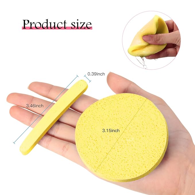 Patelai 120 Pieces Compressed Facial Sponge - Image 4