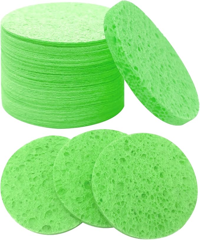 50-Count Large Compressed Facial Sponges by Mainlyrunmakeupsuppliers