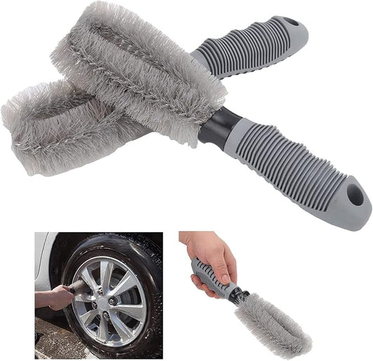 10.2in Wheel Hub Brush Ergonomic Handle Cleaning Tool Car Wheel Cleaning Brush - Image 2