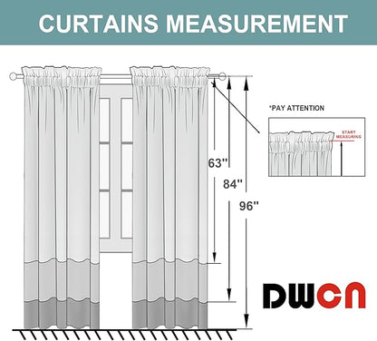 DWCN Blackout Curtains for Living Room Thermal Insulated, Energy Saving & Noise Reducing Bedroom Curtains, Black, W 70x L 72 Inch, Set of 2 Rod Pocket Curtain Panels