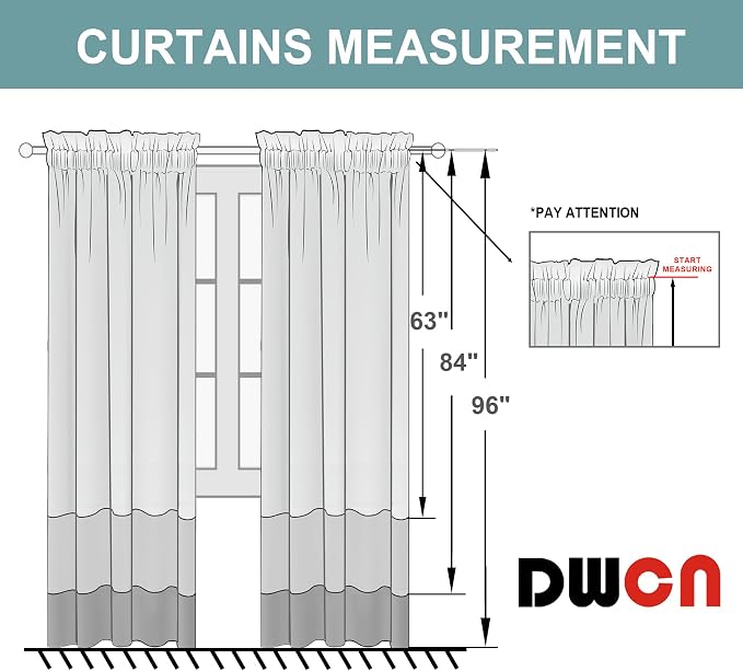 DWCN Blackout Curtains Thermal Insulated, Energy Saving & Noise Reducing - Image 8