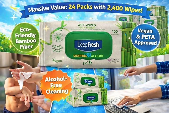 Shopping Ala Cart DeepFresh All-Purpose Surface Cleaning Wipes — 24-Pack Case — - Image 7
