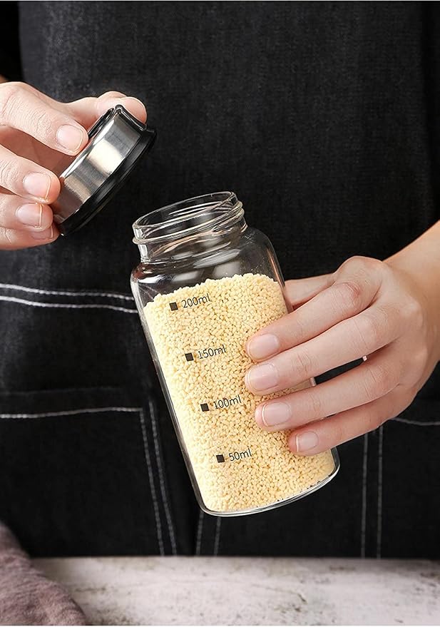 2 Piece 4-Neck Seasoning Shakers Moisture Resistant Seasoning Shakers Glass - Image 8