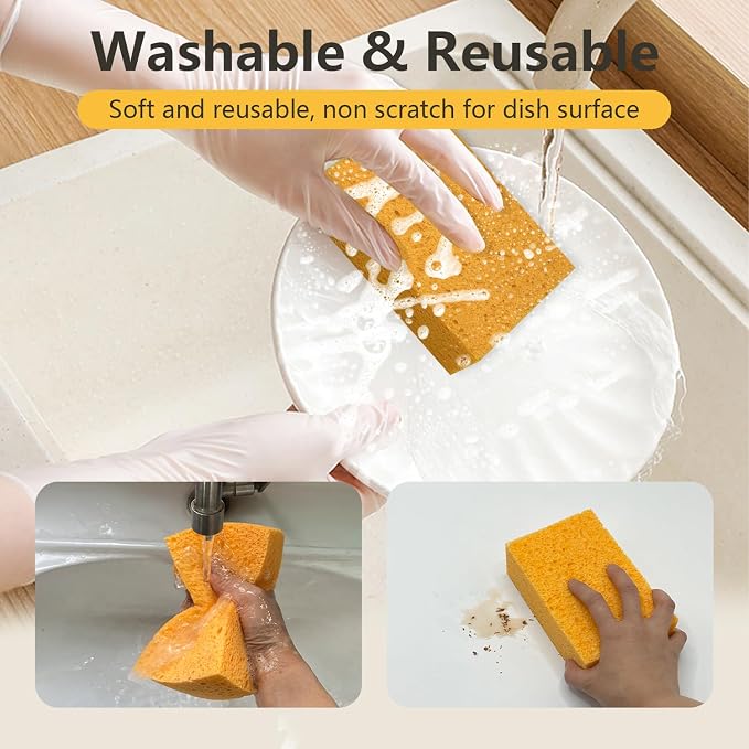 Car Wash Sponges, 3 Pack Extra Thick Large Cleaning Sponge Multi-Purpose - Image 7