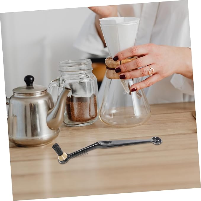 NUOBESTY 2 Pcs Coffee Machine Cleaning Brush Set Long Handle Espresso Maker - Image 6