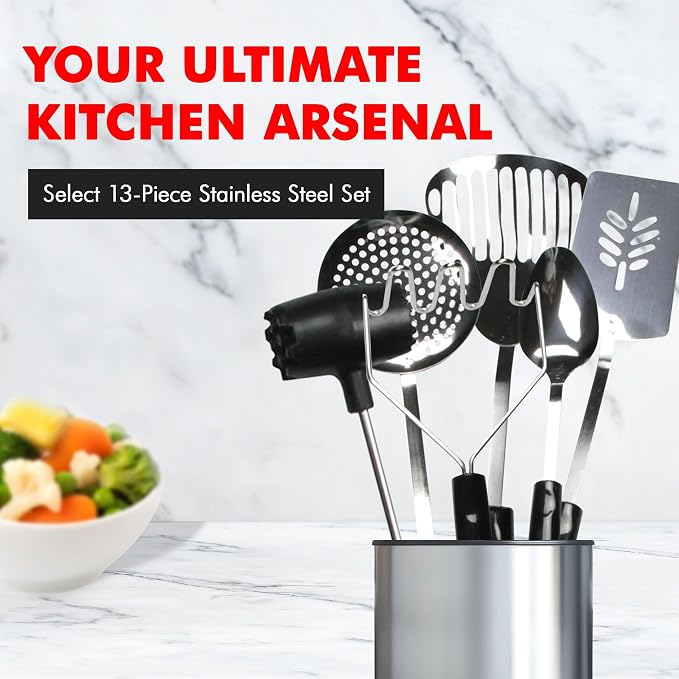 Chef Craft 13 Piece Select Stainless Steel Kitchen Tool Set - Image 2