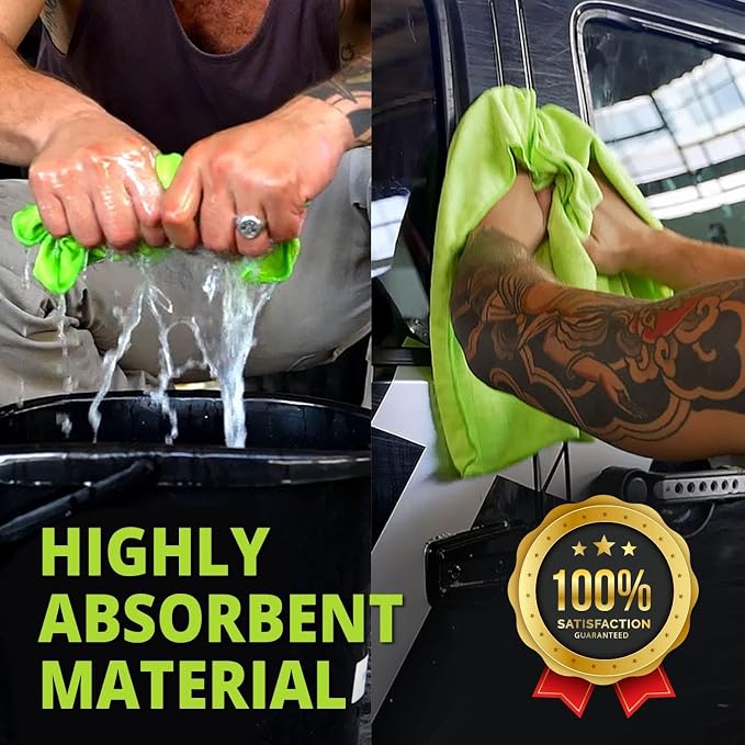HELOMOR 12 Extra Large Microfiber Cleaning Cloths, Reusable Multi-Purpose - Image 5