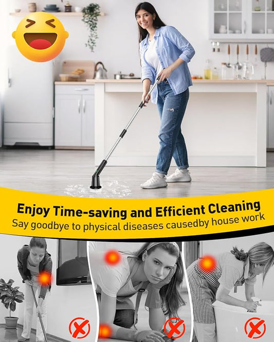 Electric Spin Scrubber for Cleaning Bathroom, Shower Scrubber Cordless Cleaning - Image 2