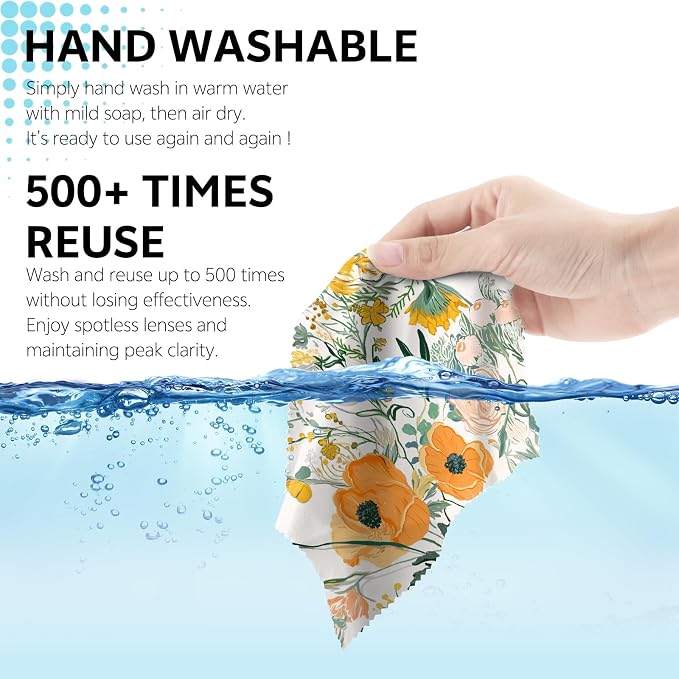 6 PCS Glasses Cleaning Cloth Eyeglass Lens Cleaning Cloth Eyeglasses Wipes - Image 5