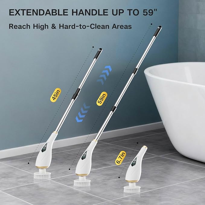 Electric Spin Scrubber Cordless Shower Cleaning Brush - Image 5