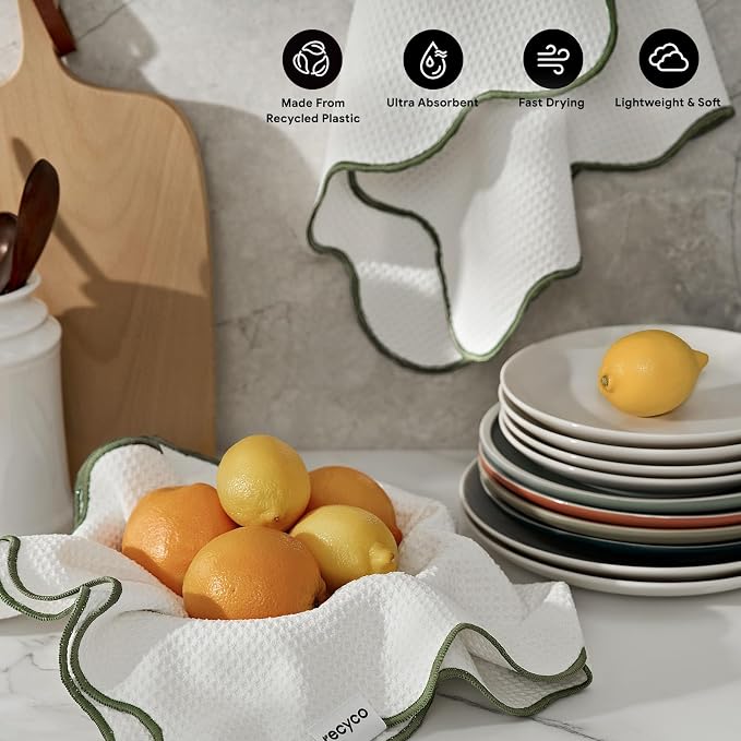 RECYCO Waffle Kitchen Towel Set of 2 - Image 2