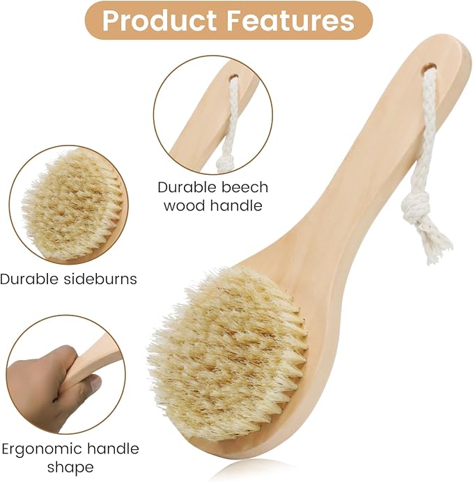 8 Inch Vegetable Brush, Potato Mushroom Veggie Brush Scrubber - Image 3